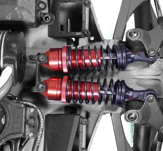 1923R - Revo Aluminum 100mm Adjustable Shocks (pr.) - Red