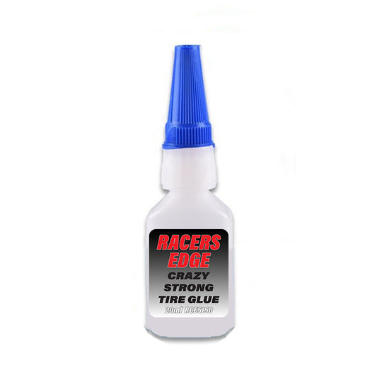 Racers Edge: Crazy Strong Tire Glue, Thin 20g w/Pin Cap and Tips