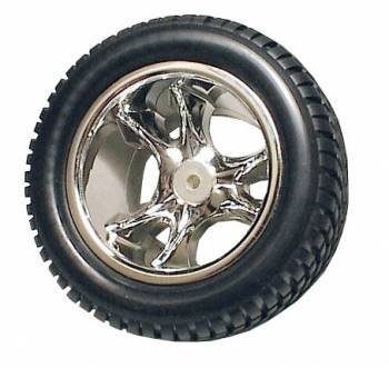 RPM 2.2" Clawz Chrome Rear Wheels Associated 1/4" Axles