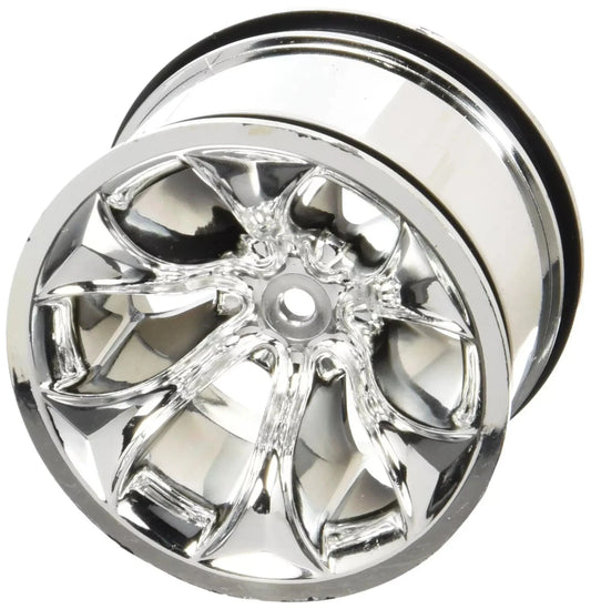 RPM 81943 ''TITAN'' CHROME WHEELS FITS T/E-MAXX/HPI SAVAGE/ASSOC.MGT WIDE OFFSET