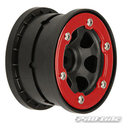 Pro-Line Racing #2704-04 Epic 2.2" Red/Black Bead-Loc Front Wheels for Slash