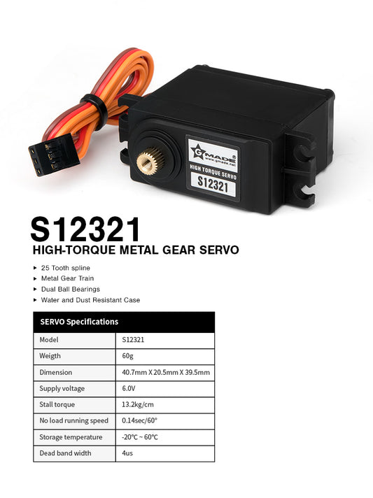 Gmade S12321 High-Torque Metal Gear Servo