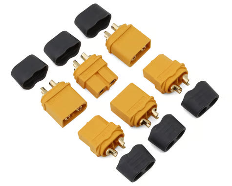 Samix XT60 Connectors w/Wire Covers (3 Male/3 Female) Samix