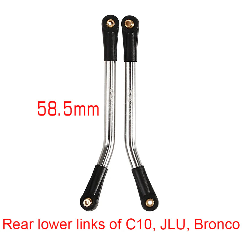 INJORA 1 Pair Stainless Steel High Clearance Chassis Links for SCX24 Mods