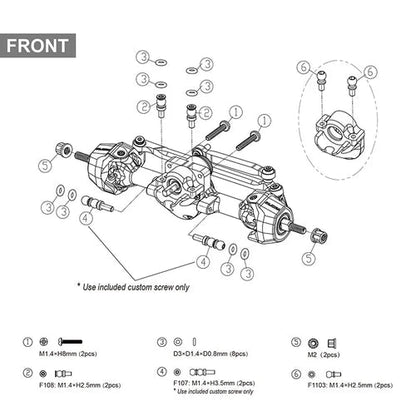Sale INJORA +3mm Planet Axles with Brass Steering Knuckles for 1/30 SCX30 INJORA