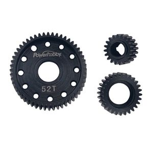 Power Hobby: Steel Locked Transmission Gear Set, for Axial Scx10 / AX10 / Wraith / SMT10, 3pcs