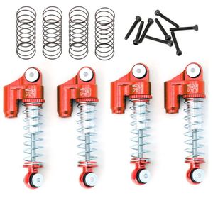 Aluminum Threaded Mini/Micro Shocks for Axial SCX24 Front Rear Red Power Hobby