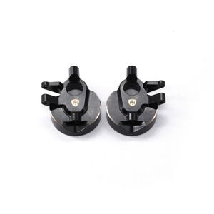 Power Hobby: Brass Front Portal Steering Knuckles, Black, for Axial Capra / SCX10 III