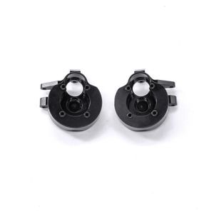 Power Hobby: Brass Front Portal Steering Knuckles, Black, for Axial Capra / SCX10 III