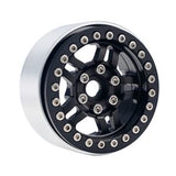 B4 Aluminum 1.9 Beadlock Wheels 9mm Hubs, Black, for 1/10 Rock Crawler, 4pcs