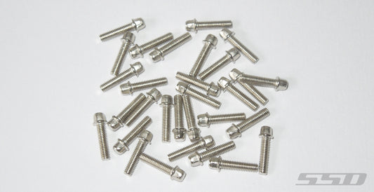 SSD RC M2.5 X 10MM SCALE WHEEL BOLTS (Silver) (30)