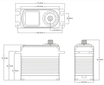 Large Scale HV Waterproof DC Digital Servo .085sec / 1735.9oz @ 8.4V SRT