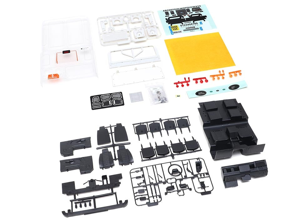 Defender D90 2-Door 1/10 Hard Body Kit with interior - non opening doors