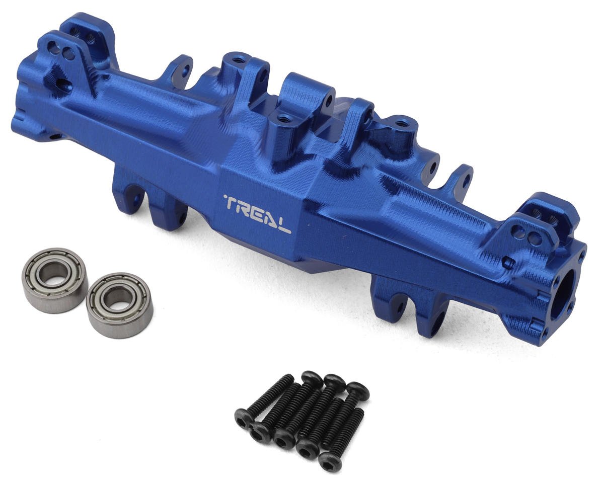 TREAL Aluminum 7075 Front/Rear Axle Housing Set (1P) CNC Billet Machined Upgrades for 1/18 Mini LMT