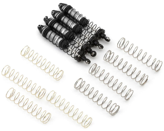 Treal Hobby Losi® Mini LMT 6061 Aluminum Threaded Shock Set (Silver) (4) (Front/Rear) Treal