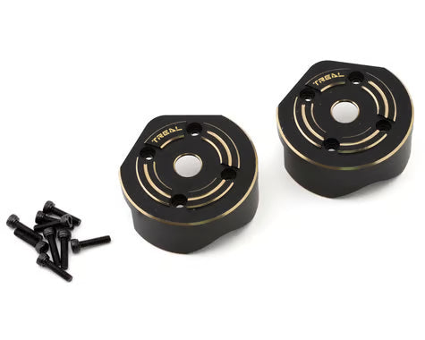 Treal Brass Front Inner Portal Steering Knuckles 60g for Axial Capra UTB/SCX10 III Black-Type B Treal