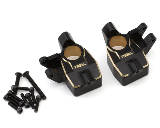 Treal Brass Front Inner Portal Steering Knuckles 60g for Axial Capra UTB/SCX10 III Black-Type B Treal