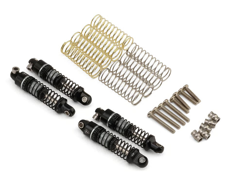 Treal Hobby Axial SCX30 23mm Aluminum Threaded Oil-fillable Shocks (Titanium) (4) INJORA