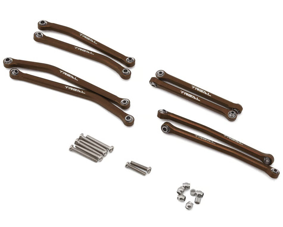 Treal Hobby Axial SCX30 Aluminum High Clearance Suspension Links Set (Bronze) Treal