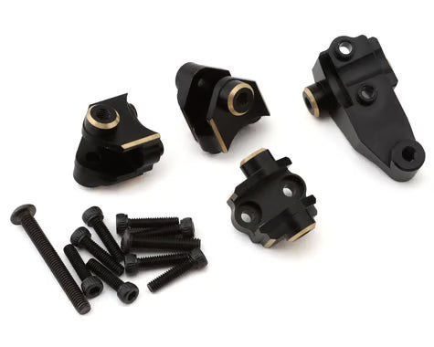 Treal Hobby Brass Lower Shock Mounts for Traxxas TRX-4 (Black) (4) (45g) Treal