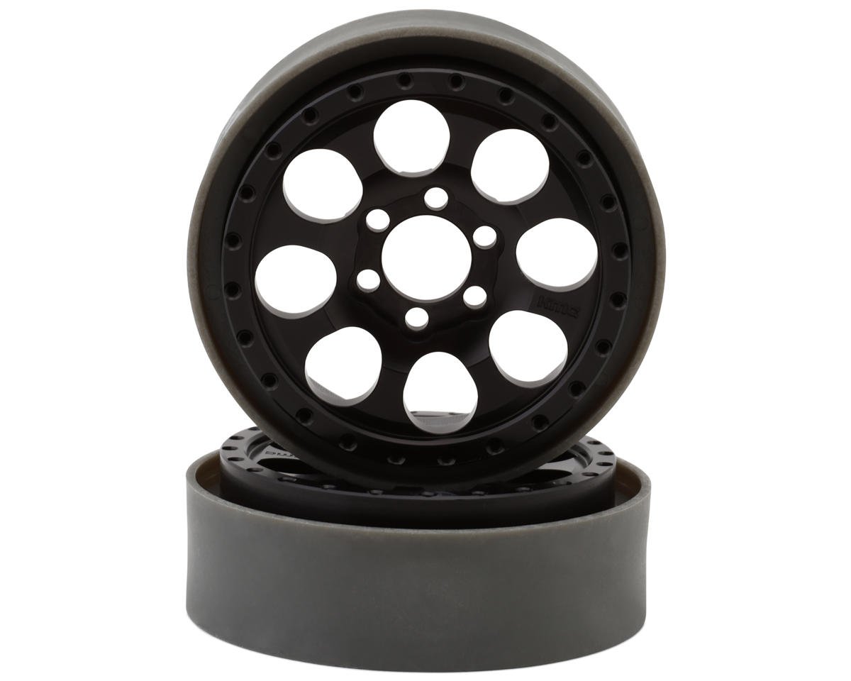 Vanquish Products KMC 2.2 KM237 Riot Beadlock Crawler Wheels (Black) (2)