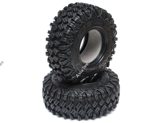 Boom Racing HUSTLER M/T Xtreme 1.9 MC1 Rock Crawling Tires 4.19x1.46 SNAIL SLIME™ Compound W/ 2-Stage Foams (Super Soft) [Recon G6 Certified] 2pcs