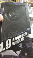 1.9  21mm Badass Classic 16-Hole Steelie & CNC Aluminum Beadlock Wheels w/ Center Hubs (Front) Black