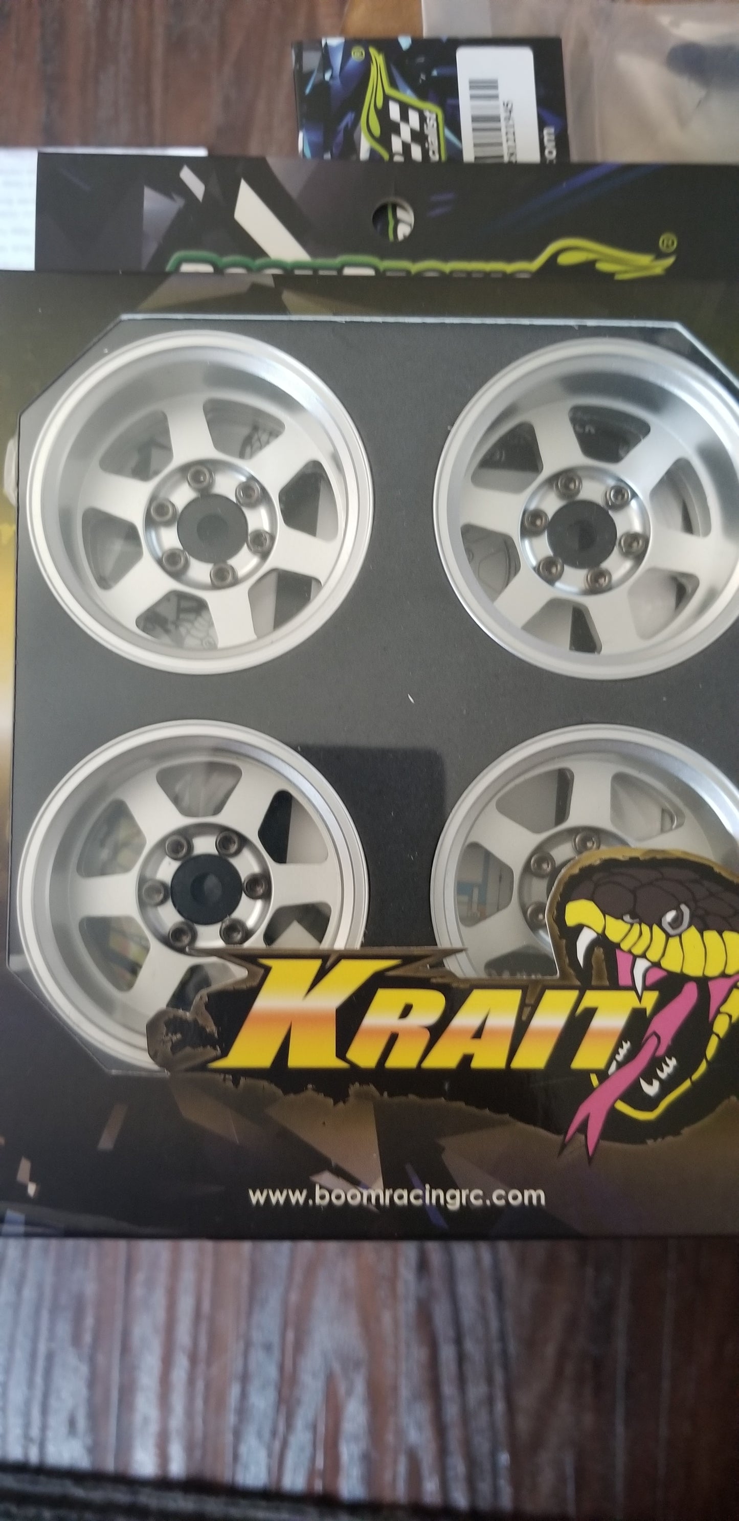 Boom Racing TE37XD KRAIT™ 1.9 Deep Dish Aluminum Beadlock Wheels w/ XT601 Hubs (4) silver