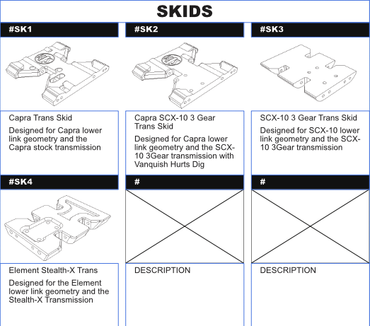 V1W M2: Individual Printed Parts Selection