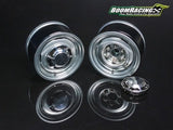 1.55 Yota LC Classic Rear Beadlock Wheels (2) with 3mm Wideners (2) Gun Metal