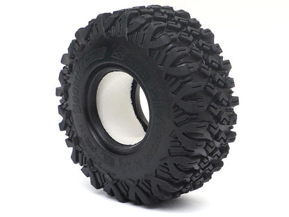 Boom Racing HUSTLER M/T Xtreme 1.55" BABY Rock Crawling Tires 3.74x1.3 SNAIL SLIME™ Compound W/ Open Cell Foams (Ultra Soft)