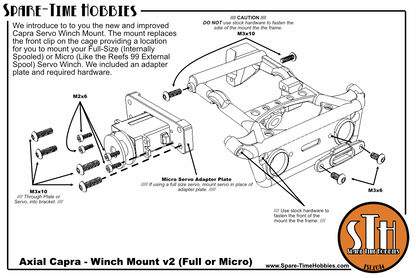 Axial Capra: Front Winch Mount v2 (Full or Micro)