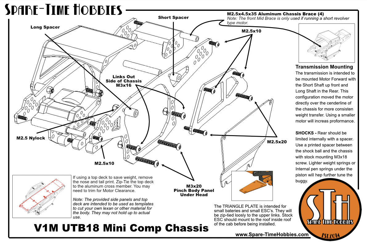 V1M: (UTB18) Mini Comp Chassis