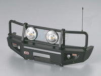 Killerbody ARB 1/10 Aluminum Bull Bar Bumper w/ LED Light Upgrade Set Matt-Black for 1/10 LC70 Truck SUV Bullbar