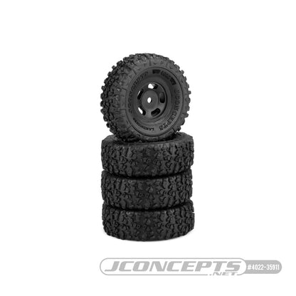 JConcepts: LANDMINES - PRE-MOUNTED, GLIDE 5 WHEEL - SCX24 (set of 4)