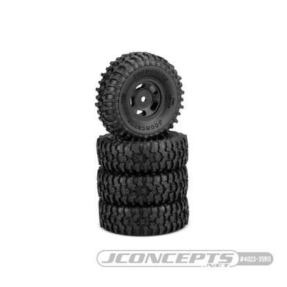 JConcepts: TUSK - PRE-MOUNTED, GLIDE 5 WHEEL - SCX24 (set of 4)