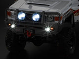Killerbody ARB 1/10 Aluminum Bull Bar Bumper w/ LED Light Upgrade Set Silver/Grey for 1/10 LC70 Truck SUV Bullbar