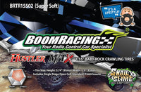 Boom Racing HUSTLER M/T Xtreme 1.55" BABY Rock Crawling Tires 3.74x1.3 SNAIL SLIME™ Compound W/ Open Cell Foams (Ultra Soft)
