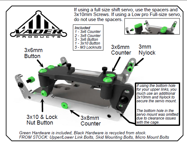 Vader Products: Delrin Flat Bottom Capra Skid with Aluminum risers