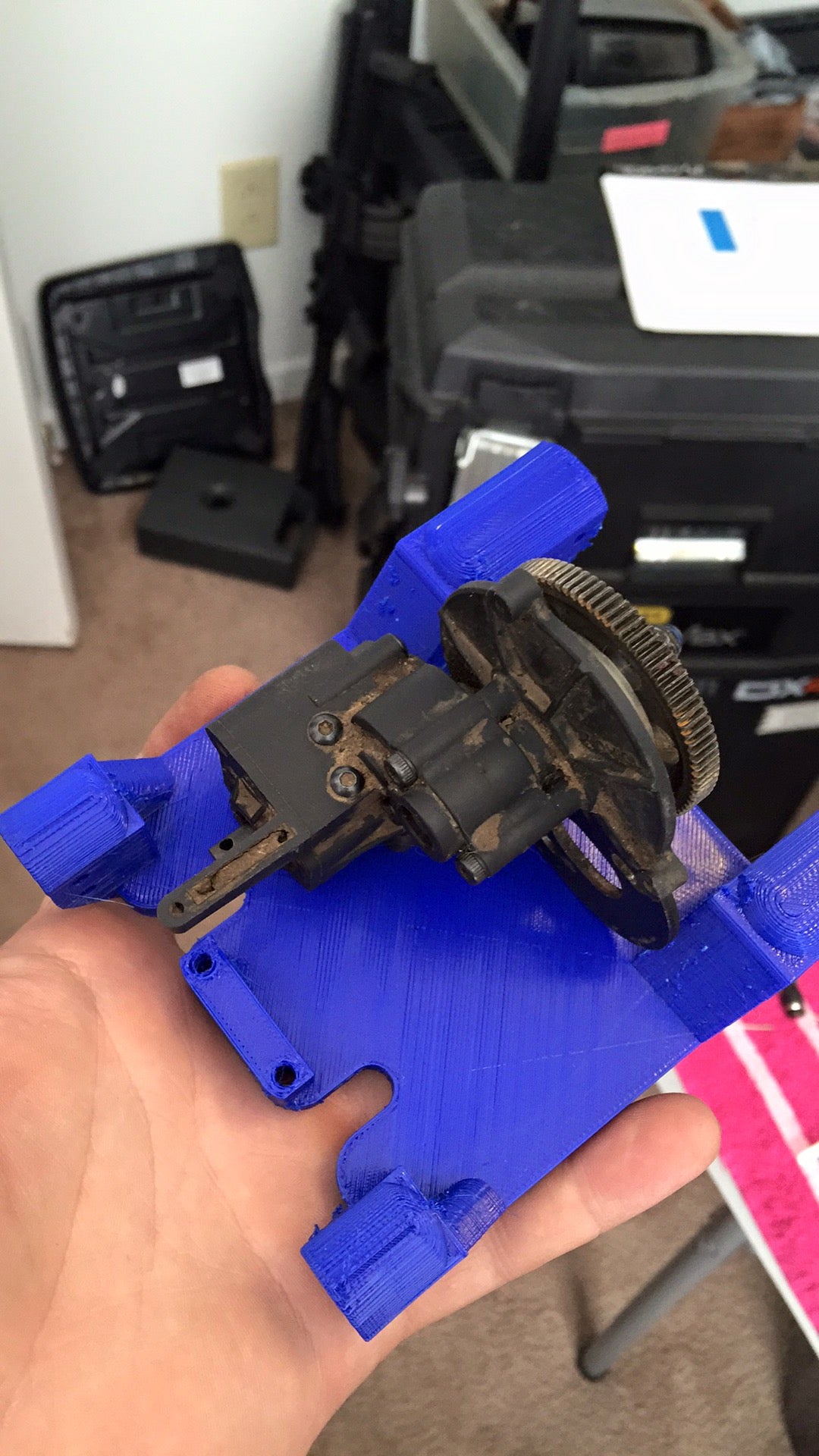 Bomber High Clearance Skid for Wraith Trans - Rear Facing - 3d print