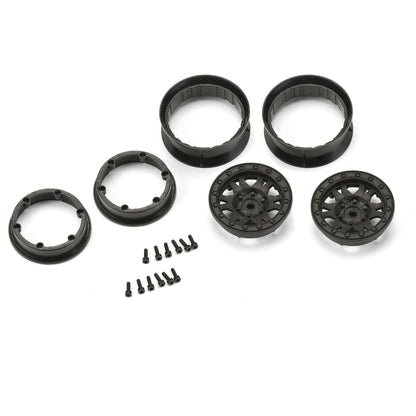 Impulse 1.9" Black Plastic Internal Bead-Loc 12mm Wheels