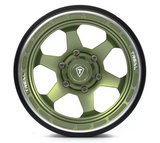 TREAL SCX6 Wheels 2.9'' Beadlock Wheels (2) CNC Machined SCX6 Upgrades Parts for Axial SCX6-Type A - Green