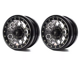 TREAL SCX6 Wheels 2.9'' Beadlock Wheels (2) CNC Machined SCX6 Upgrades Parts for Axial SCX6 -Type B - Titanium