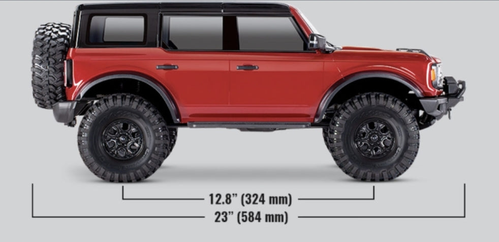 TRX-4 12.8" (324mm) wheelbase High Clearance Rear  - Delrin/Chubby Combo