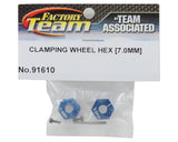 Team Associated 7.0mm Factory Team Aluminum Clamping Wheel Hex (2)