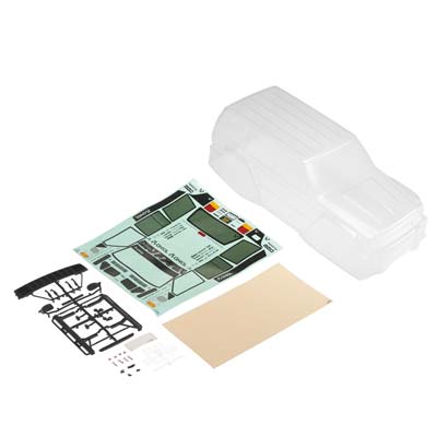 Axial 2000 Jeep Cherokee .040 Clear Body w/Decals &HRDW *no package*