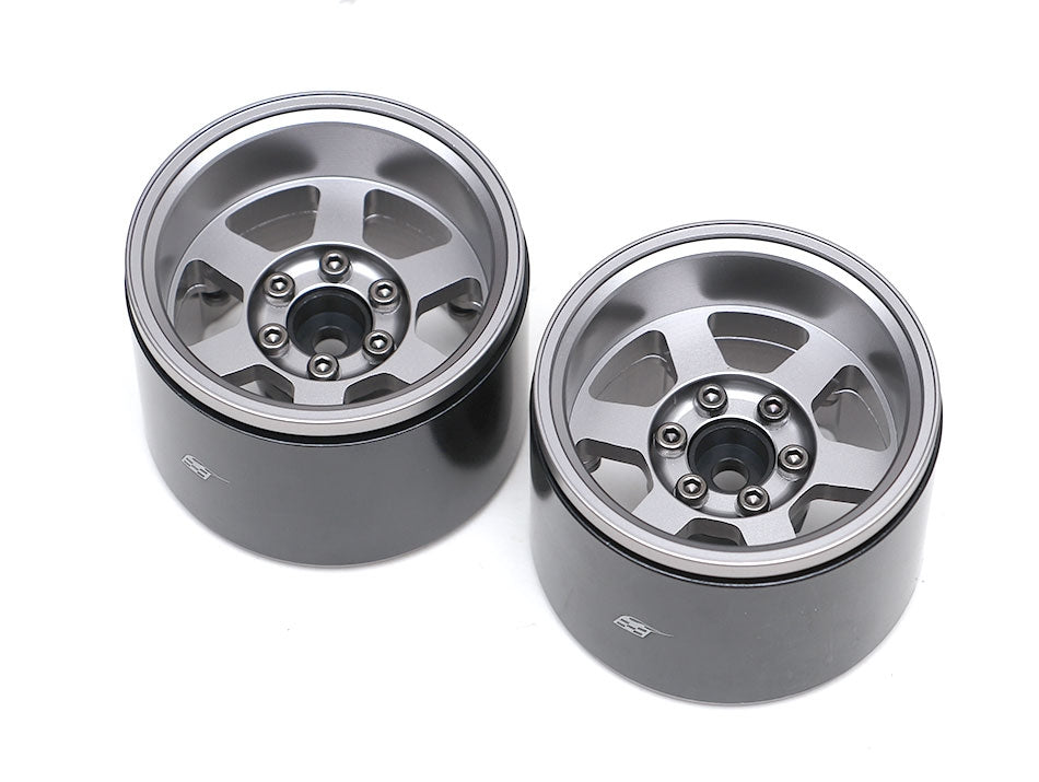 Boom Racing Extra Wide TE37XD KRAIT™ 1.9 Deep Dish Aluminum Beadlock Wheels w/ XT606 Hub (2) Gun Metal