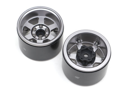 Boom Racing Extra Wide TE37XD KRAIT™ 1.9 Deep Dish Aluminum Beadlock Wheels w/ XT606 Hub (2) Gun Metal