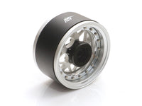 Boom Racing ProBuild™ 1.9" LGB Adjustable Offset Aluminum Beadlock Wheels (2) Flat Silver