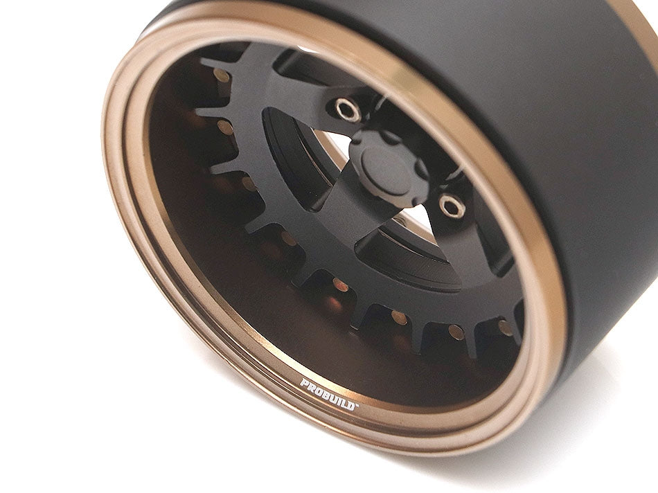 Boom Racing ProBuild™ 1.9" SS5 Adjustable Offset Aluminum Beadlock Wheels (2) Bronze/Matte Black